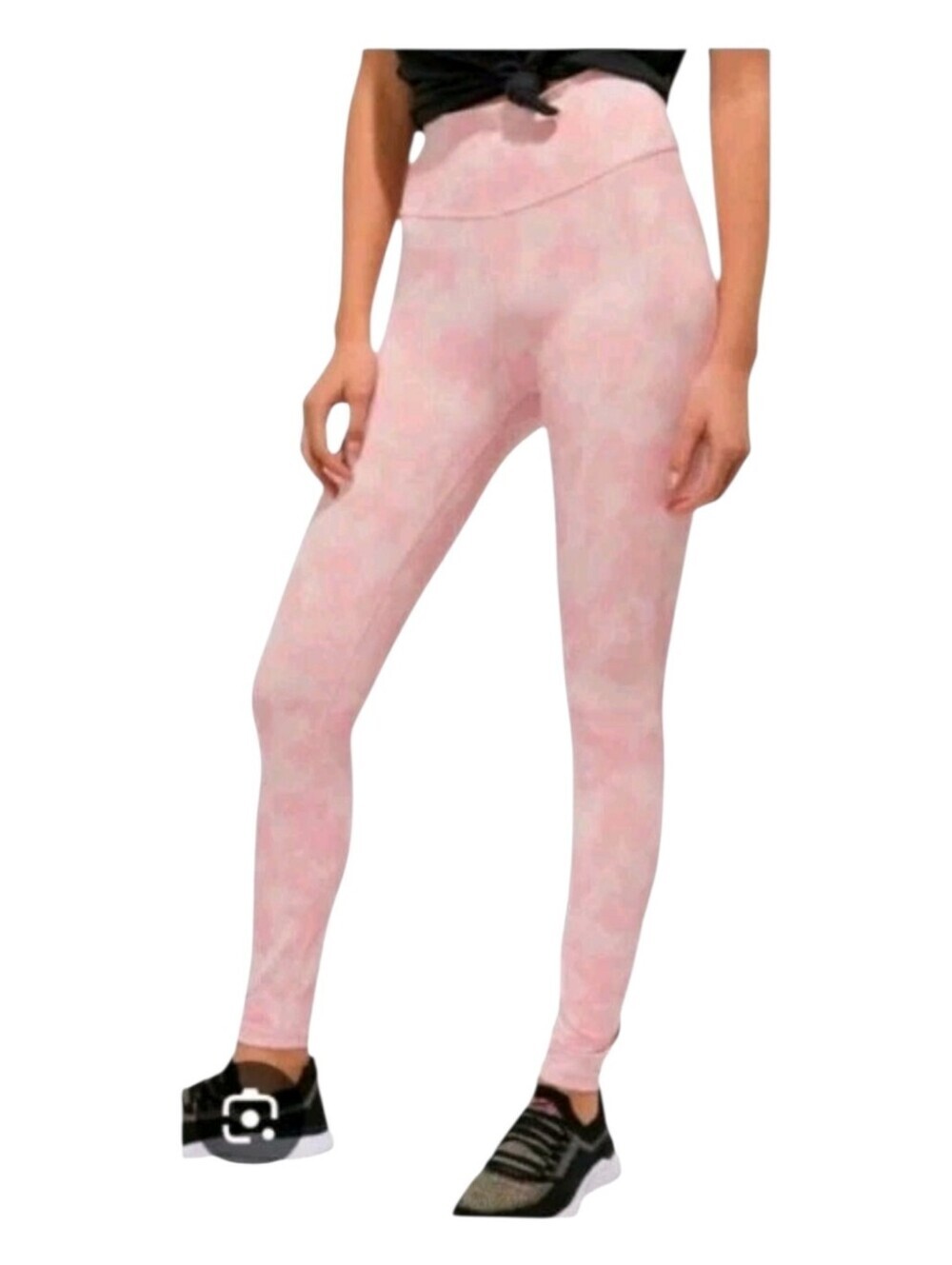 Allfenix Womens Blush Pink Tie Dye High Rise 7/8 Leggings Size XS